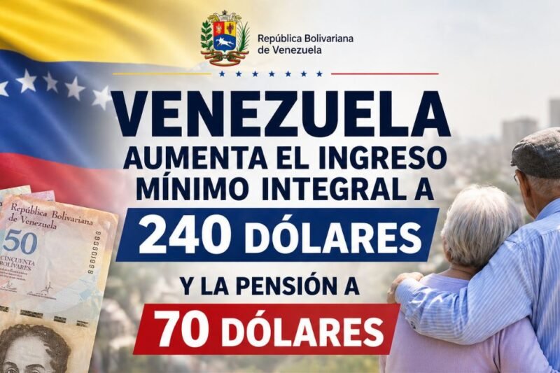 Venezuela Aumenta El Ingreso Mínimo Integral A 240 Dólares Y La Pensión A 70 Dólares